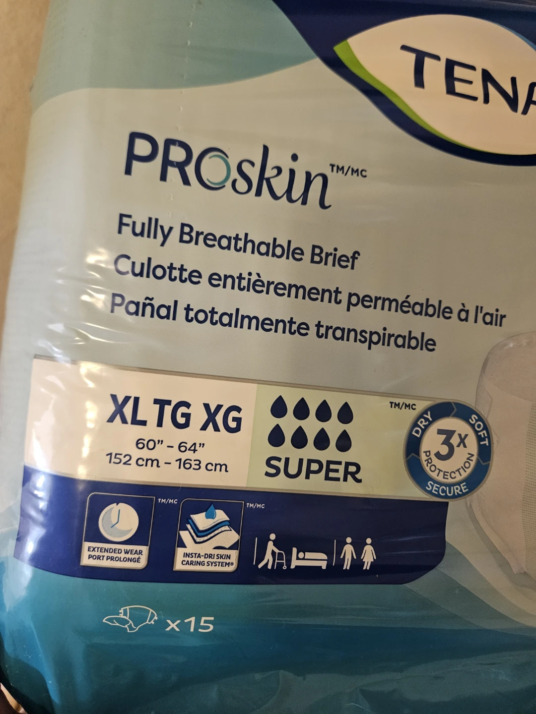 TENA Proskin XL TG XG Super Briefs