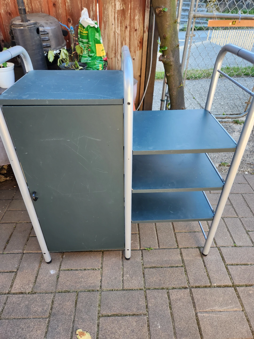 Green Multi-shelf Storage Unit with Cabinet - photo 2