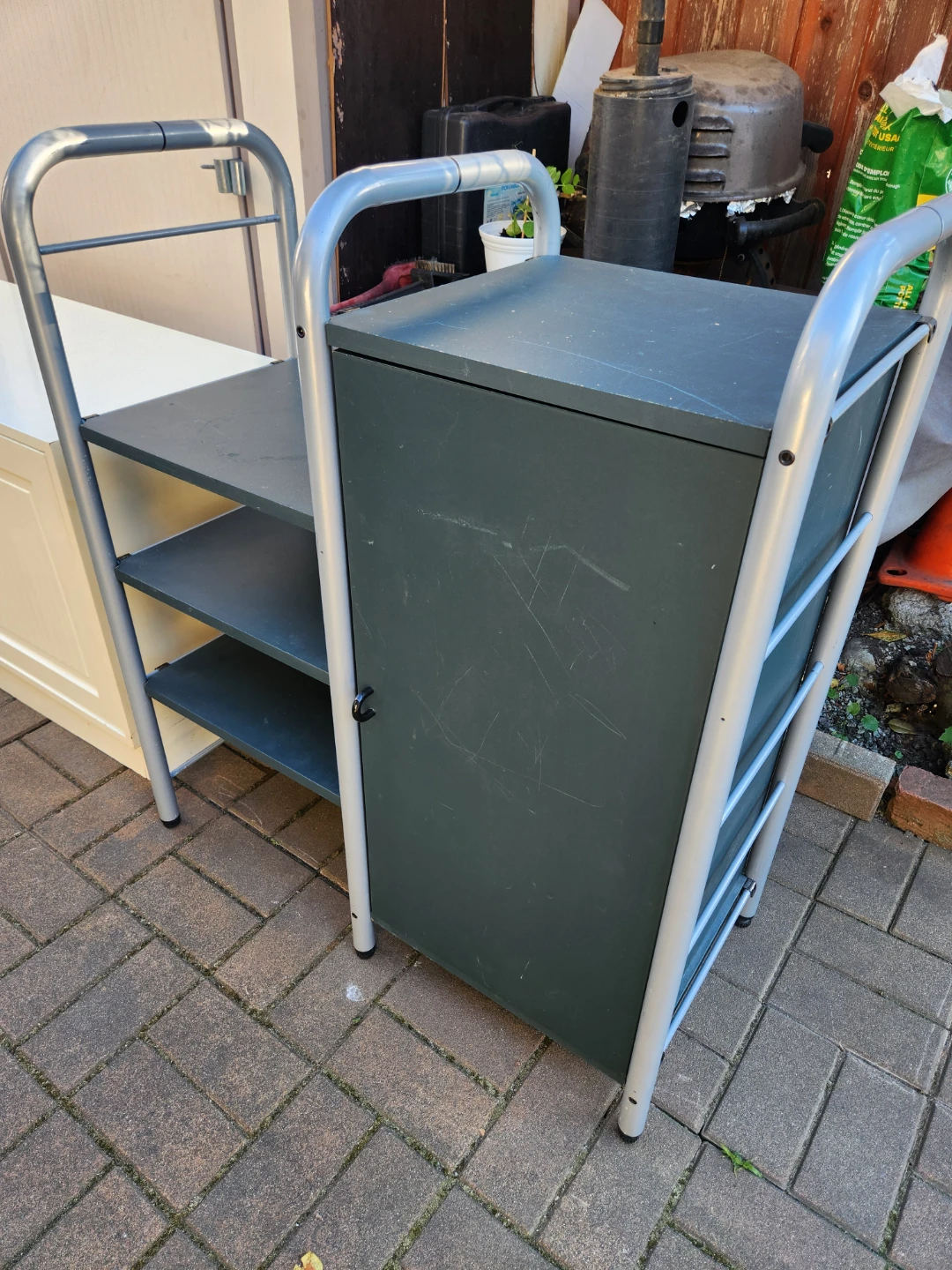 Green Multi-shelf Storage Unit with Cabinet - photo 4