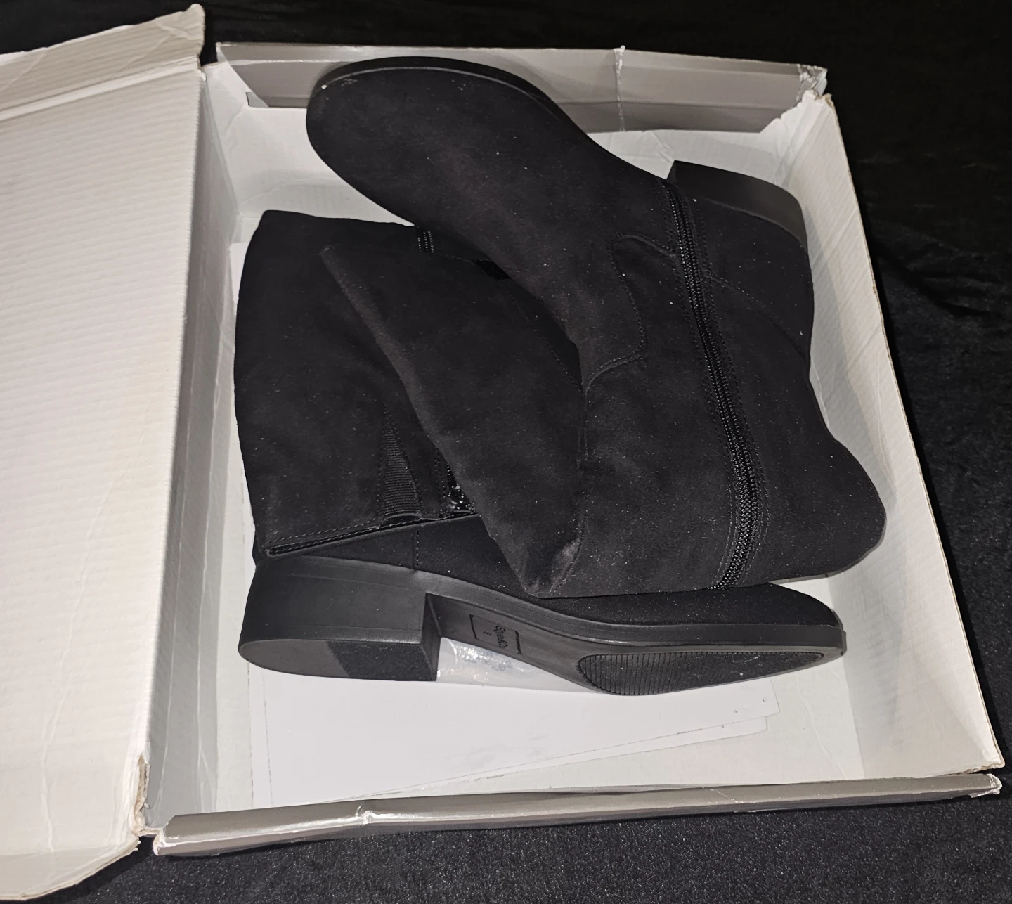 Style & Co Black Foldover Suede Boots Size 8⚽️ - photo 5