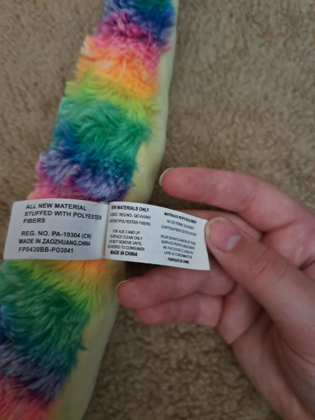 Rainbow Diamond Snake Plush - 62in - photo 5