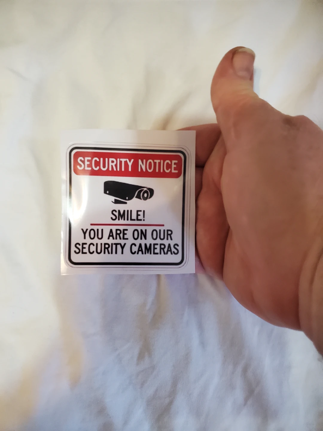 Security Camera Notice Sticker