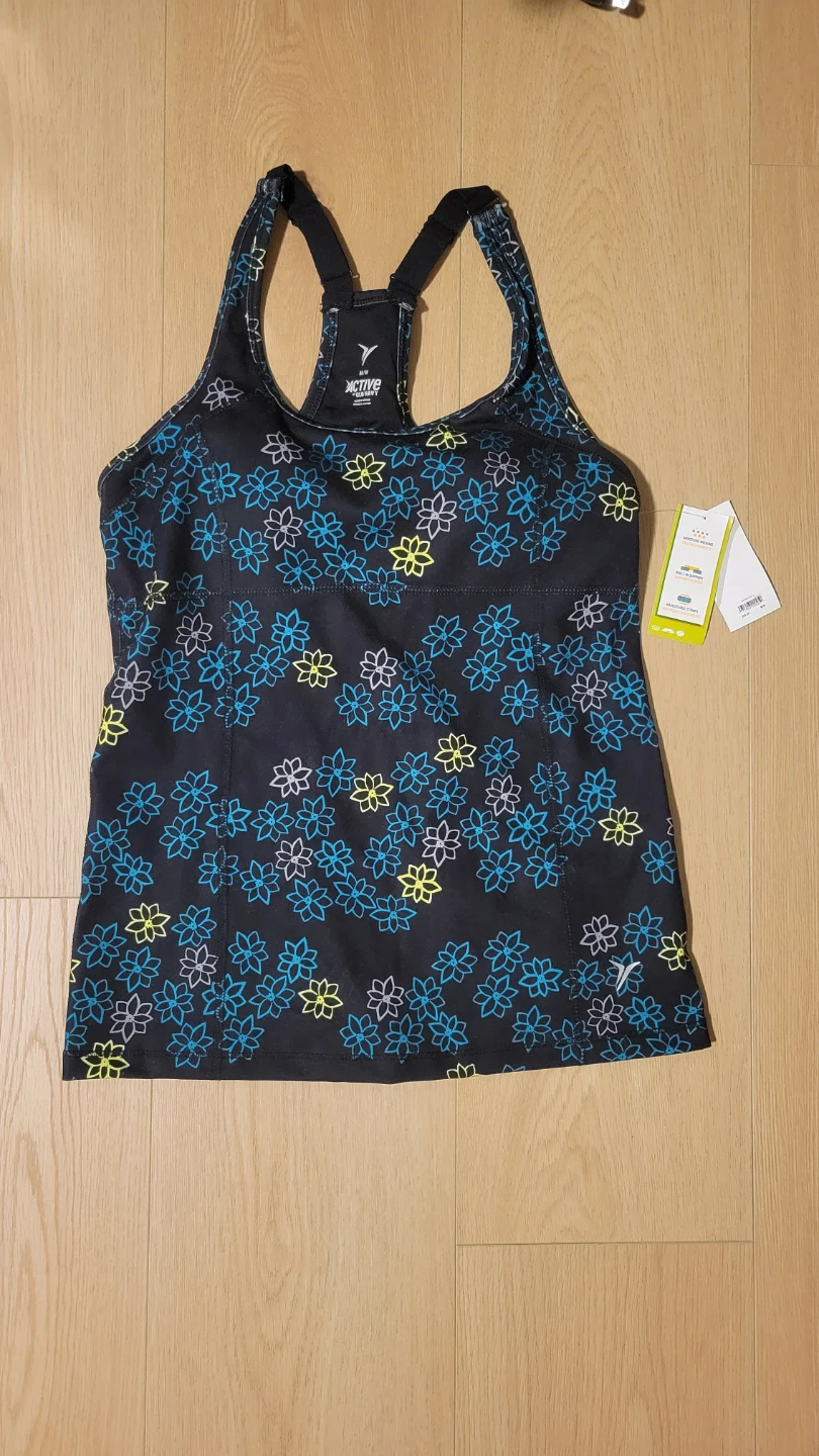 Old Navy Active Women's Tank Top M/M Black Floral