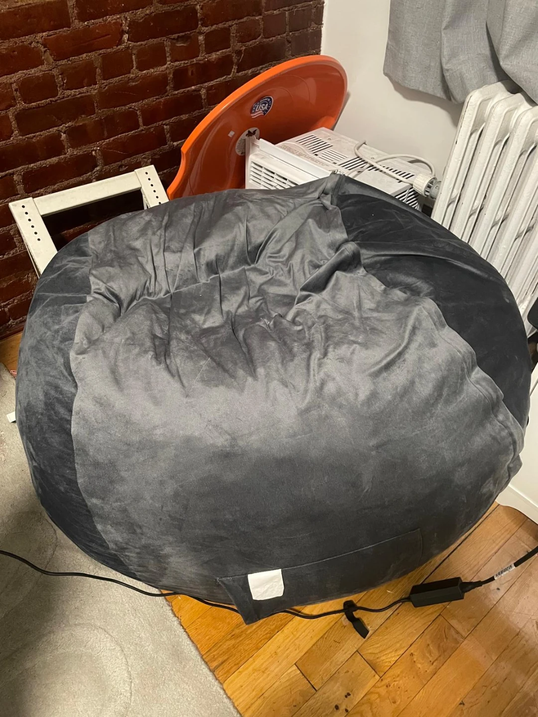Large Grey Bean Bag Chair