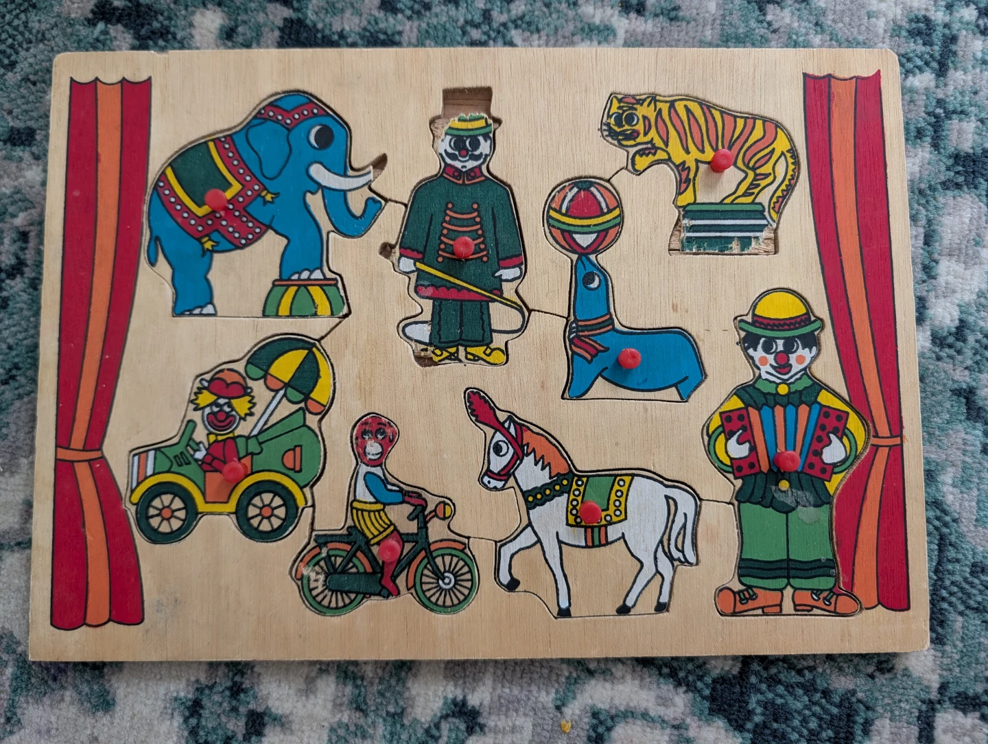 Wooden Peg Puzzles - Animals, Circus, Vehicles - photo 2