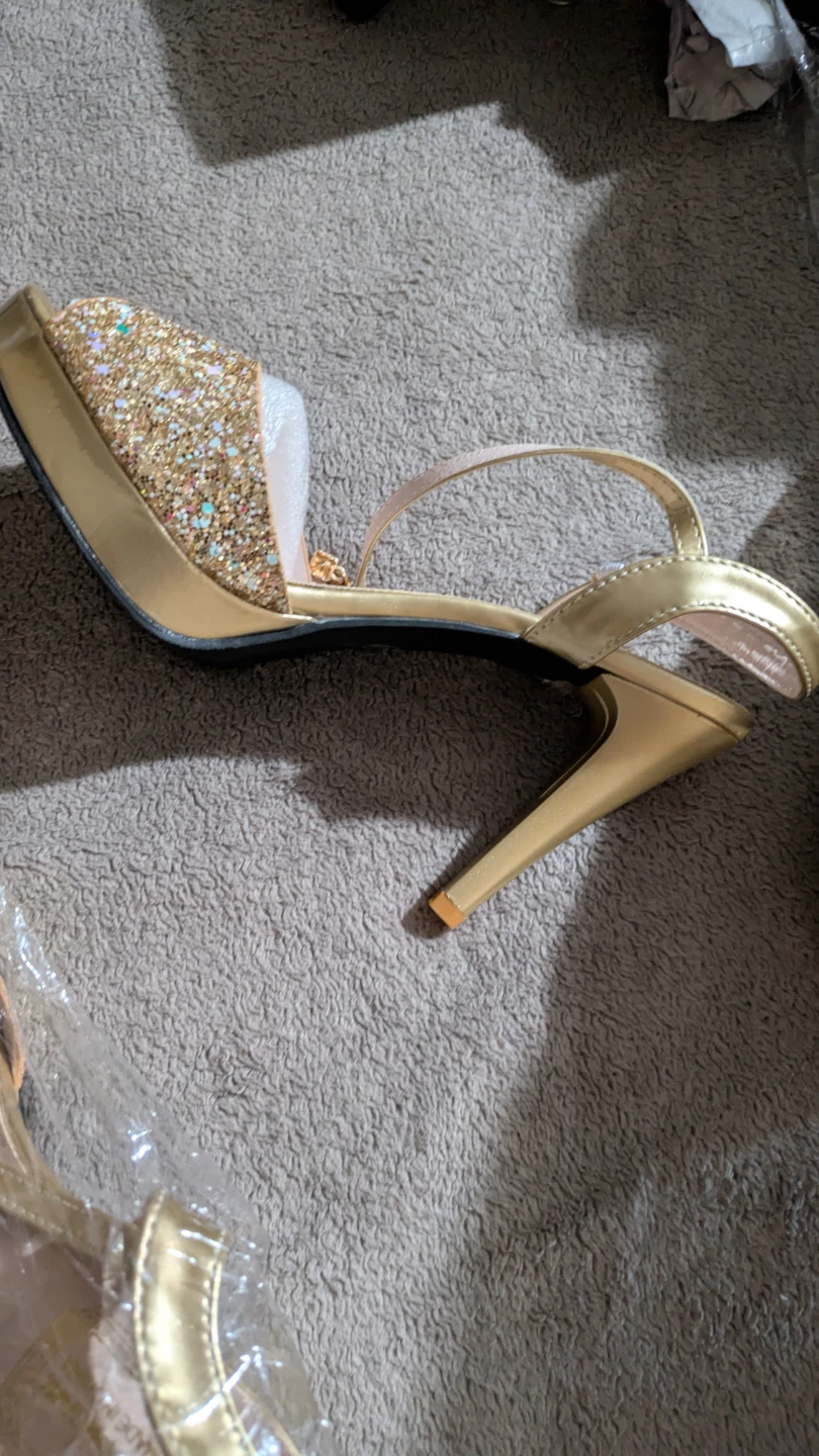 Gold Glitter Heels Size 40 - photo 2