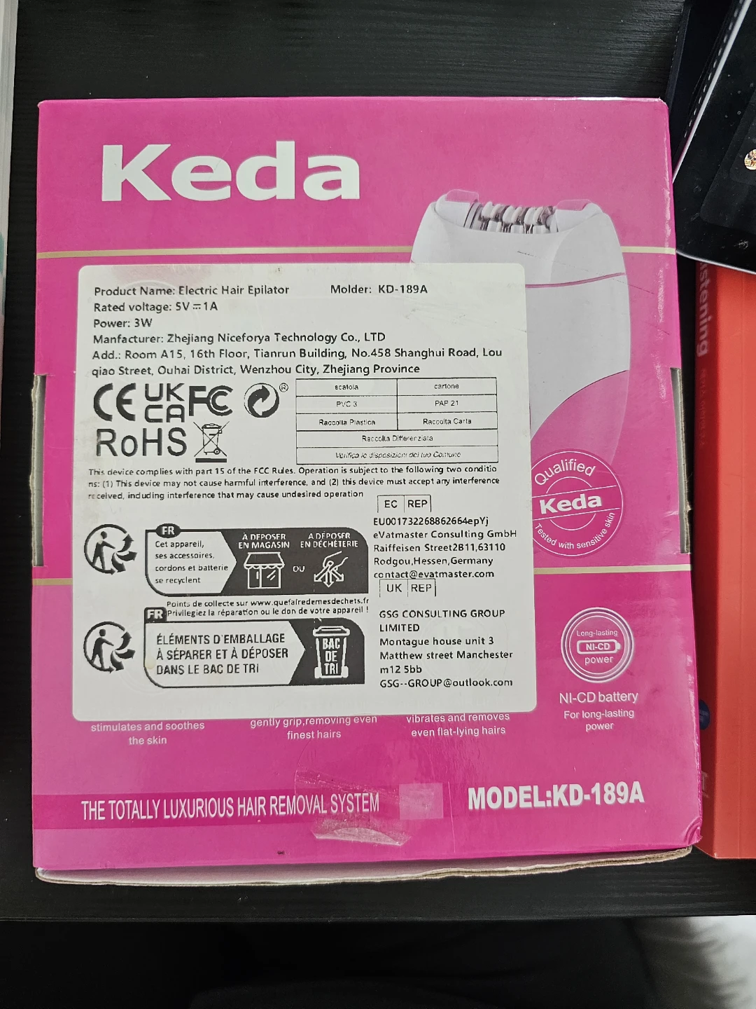 Keda KD-189A Pink Electric Hair Epilator - photo 3
