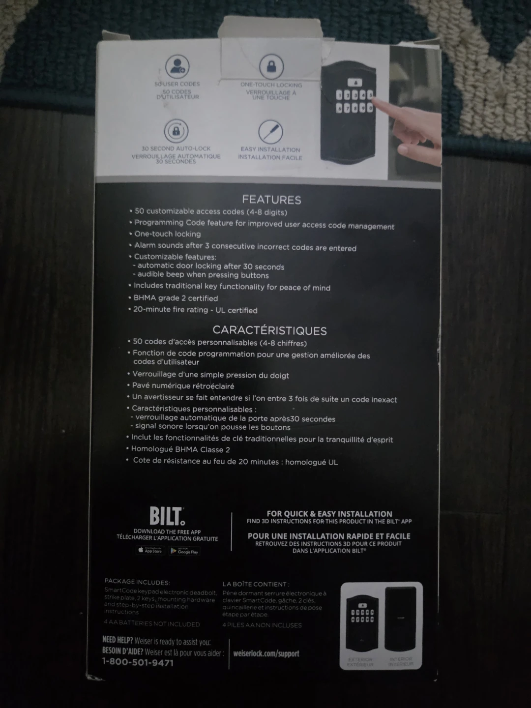 Weiser SmartCode Electronic Deadbolt - Matte Black - photo 2