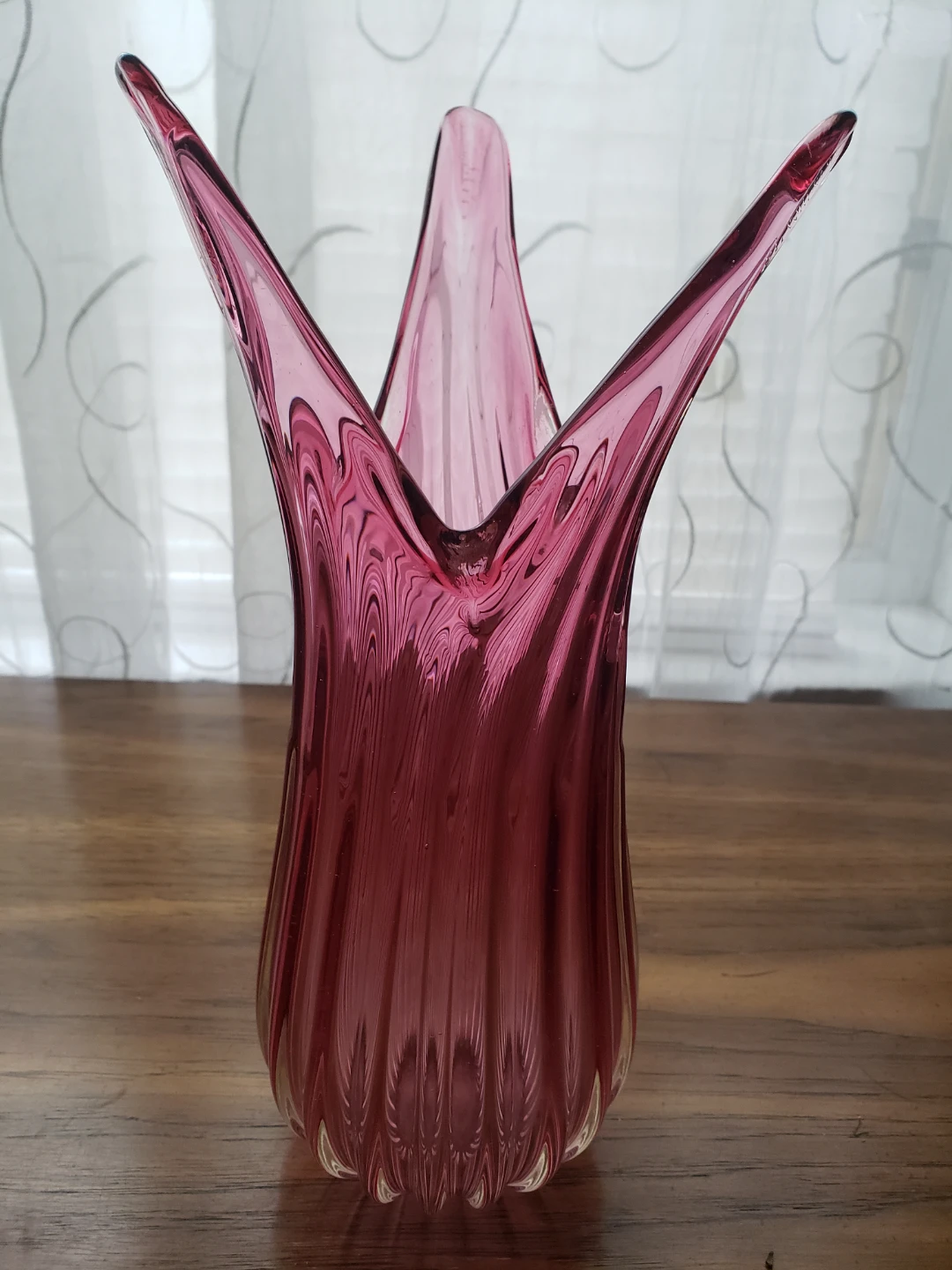 Pink Swirl Glass Vase - photo 2