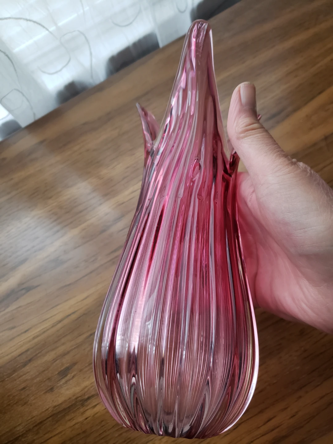 Pink Swirl Glass Vase - photo 3