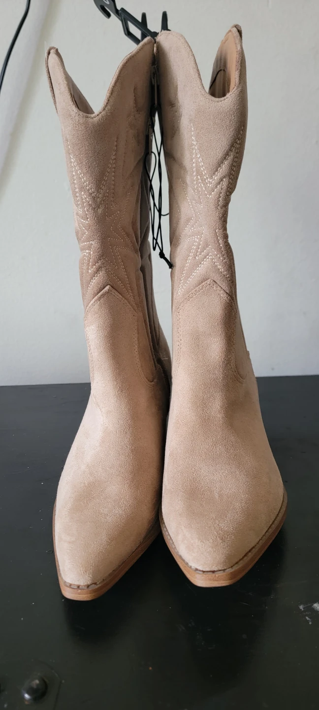 Women's "Britt Puff" Western Boot - Tan - Size 6 - photo 3