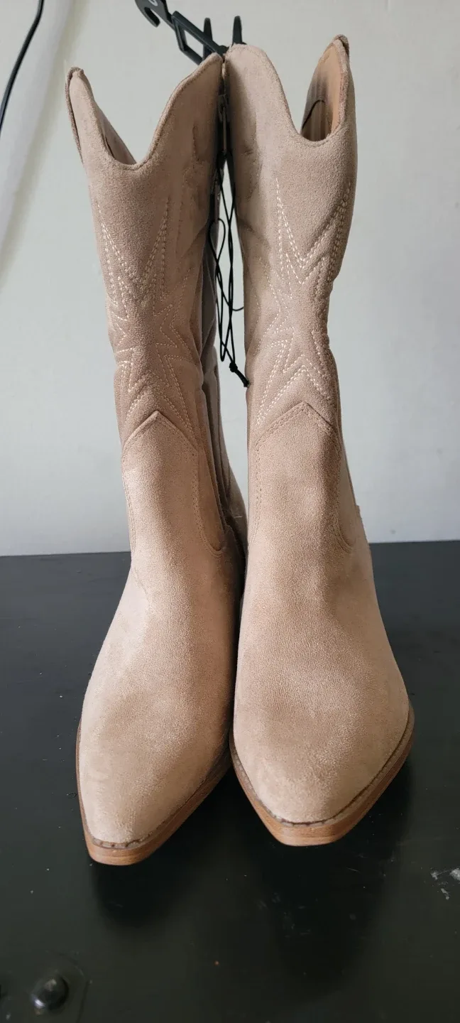 Women's "Britt Puff" Western Boot - Tan - Size 6 - photo 3