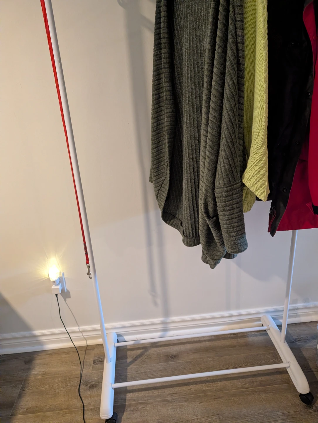 White Rolling Garment Rack - photo 2