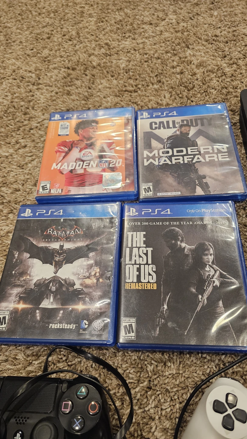 PlayStation 4, w/4 Games, 2 Controllers, & Controller Dock - photo 3
