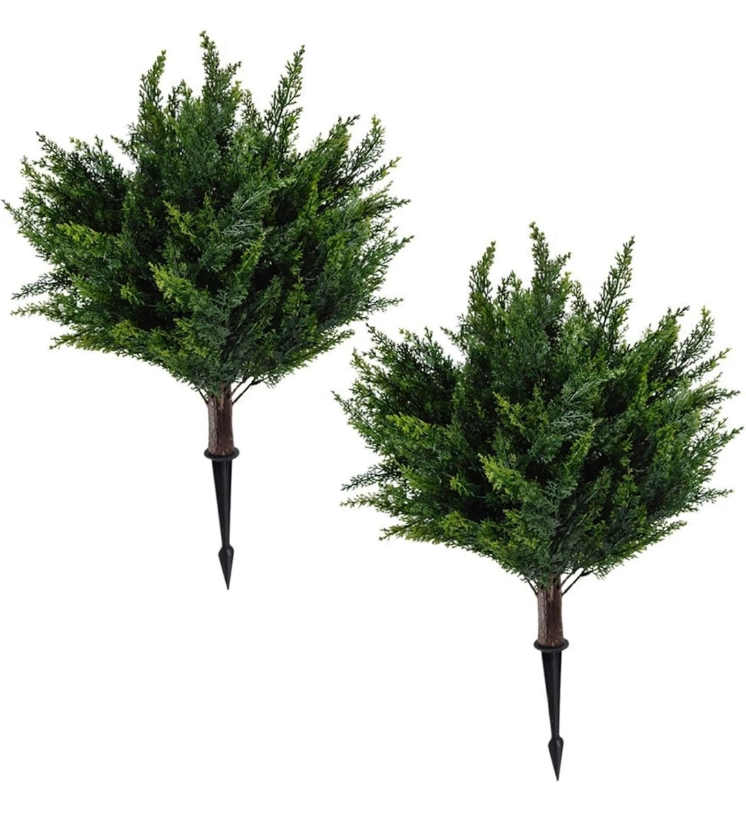Ameble Set of 2 Faux Cedar Topiary Trees 25x20 Inch - photo 3