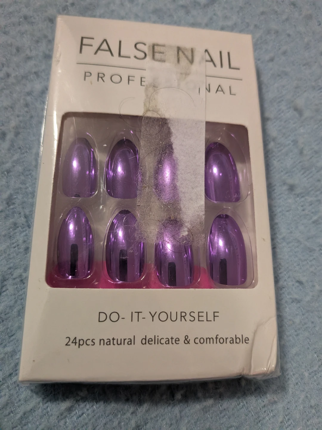 Free  ⚽  Set Of  24 Purple False Nails - 24 pcs - photo 2