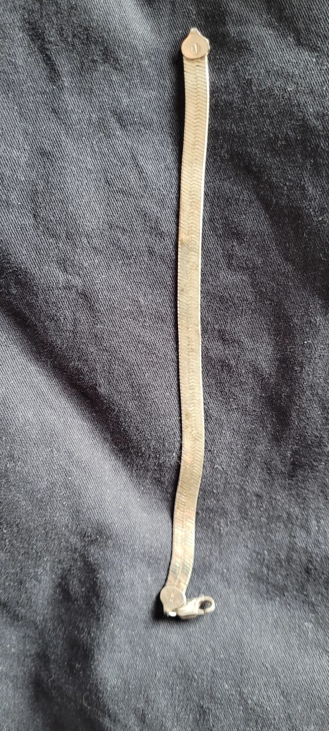 Sterling Silver Herringbone Bracelet