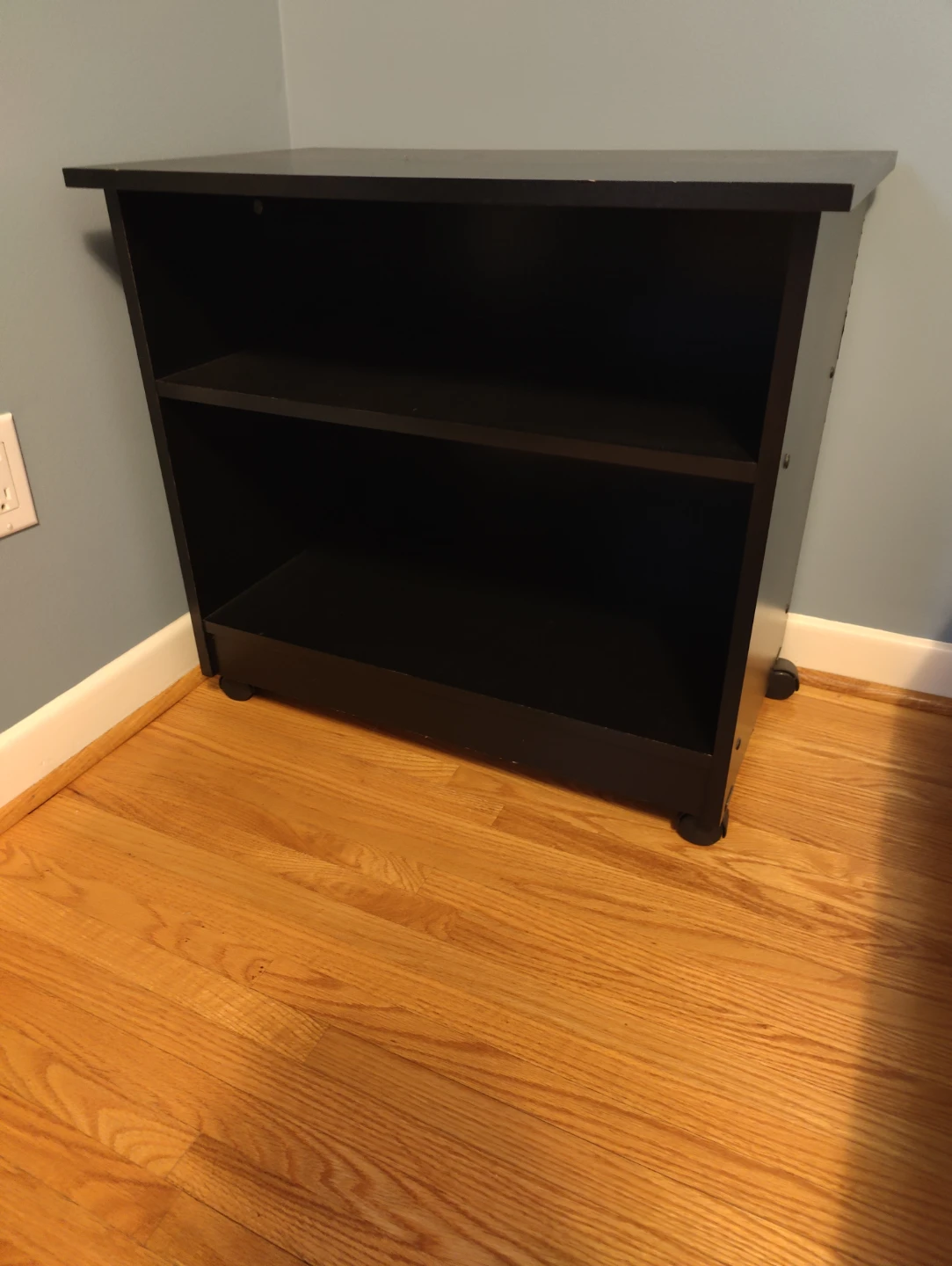 Black 2-Shelf Bookcase
