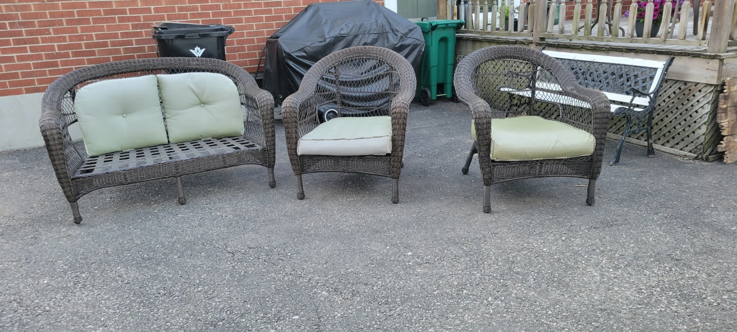Wicker Patio Furniture Set with Loveseat and 2 Chairs - photo 2