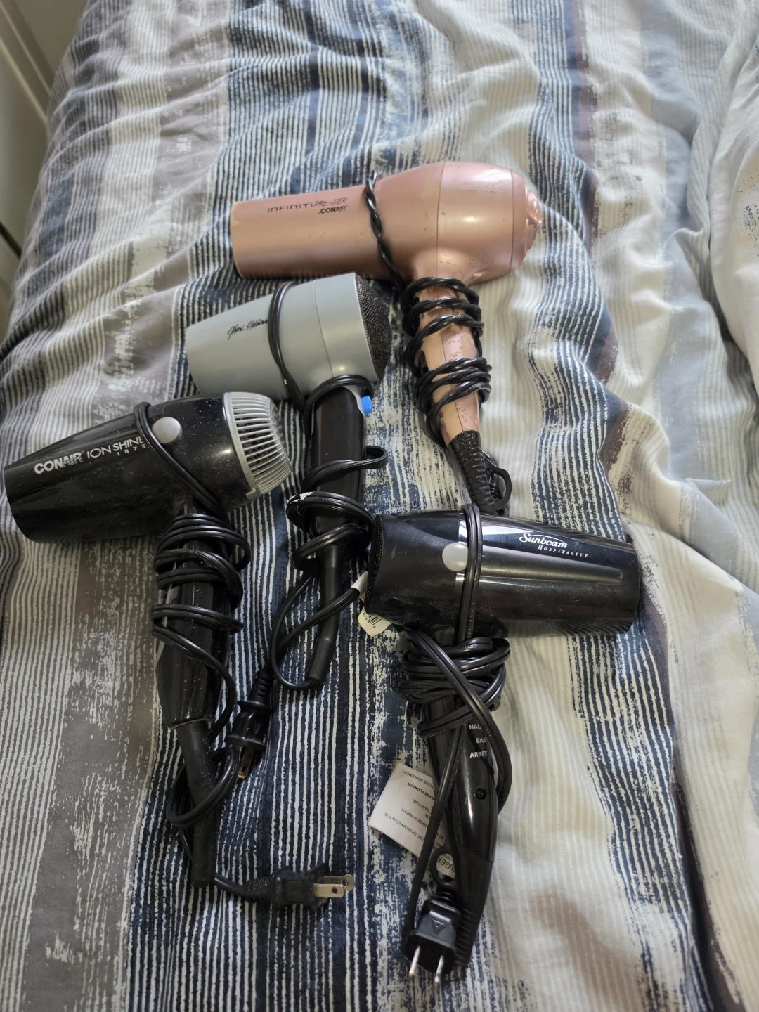Assorted Hair Dryers - Conair, Sunbeam, InfinitiPro