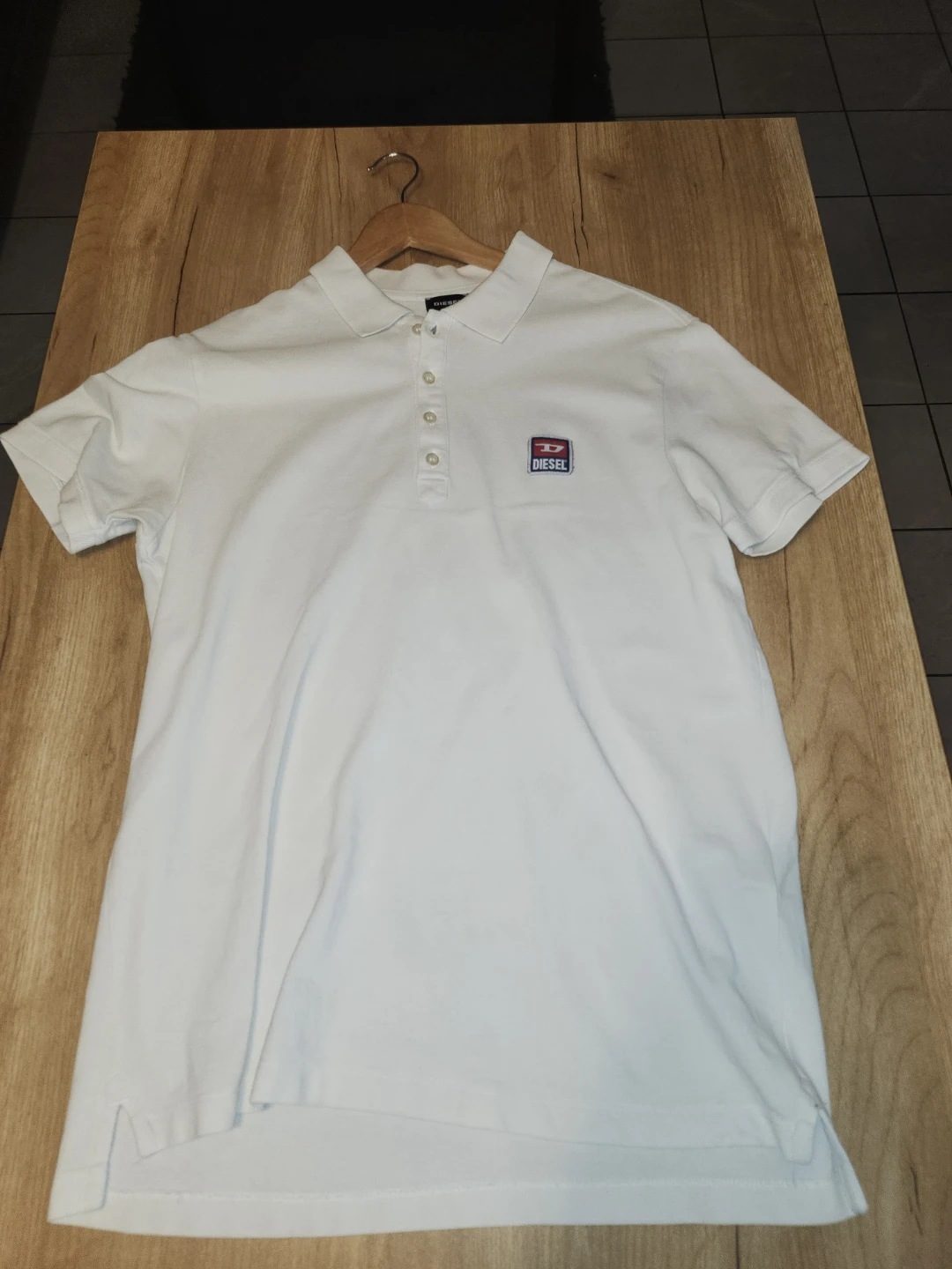 Diesel Men's White Polo Shirt - Size XL