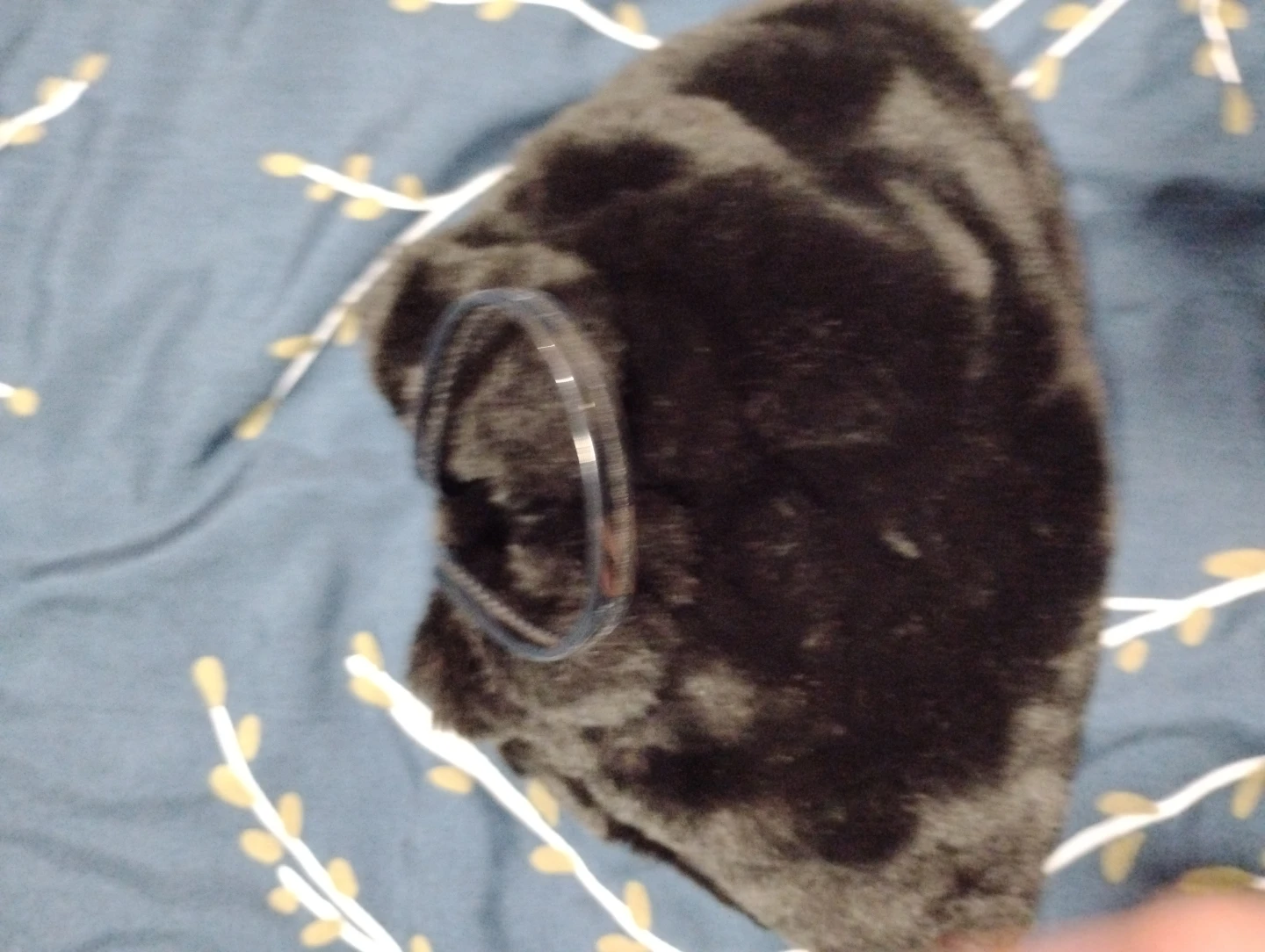 Black Faux Fur Mini Change Pouch
