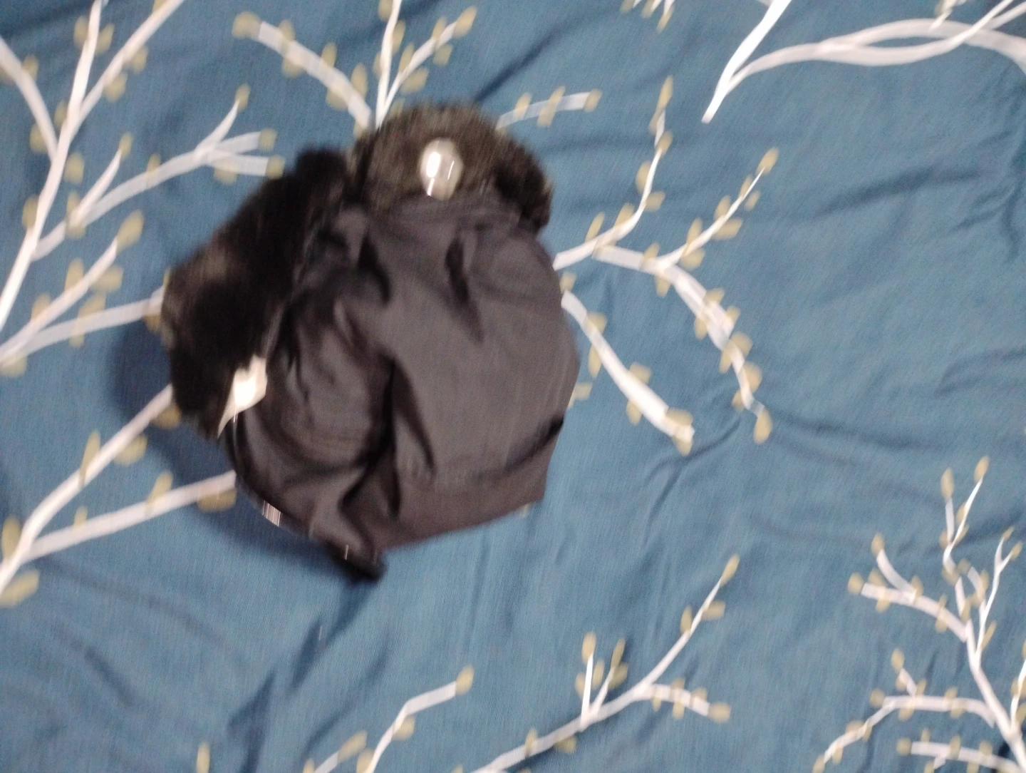 Black Faux Fur Mini Change Pouch - photo 3