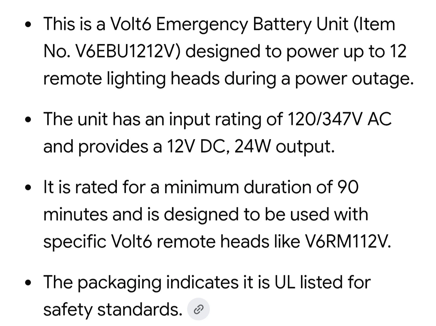 New Volt 6 Emergency Battery Unit - photo 2