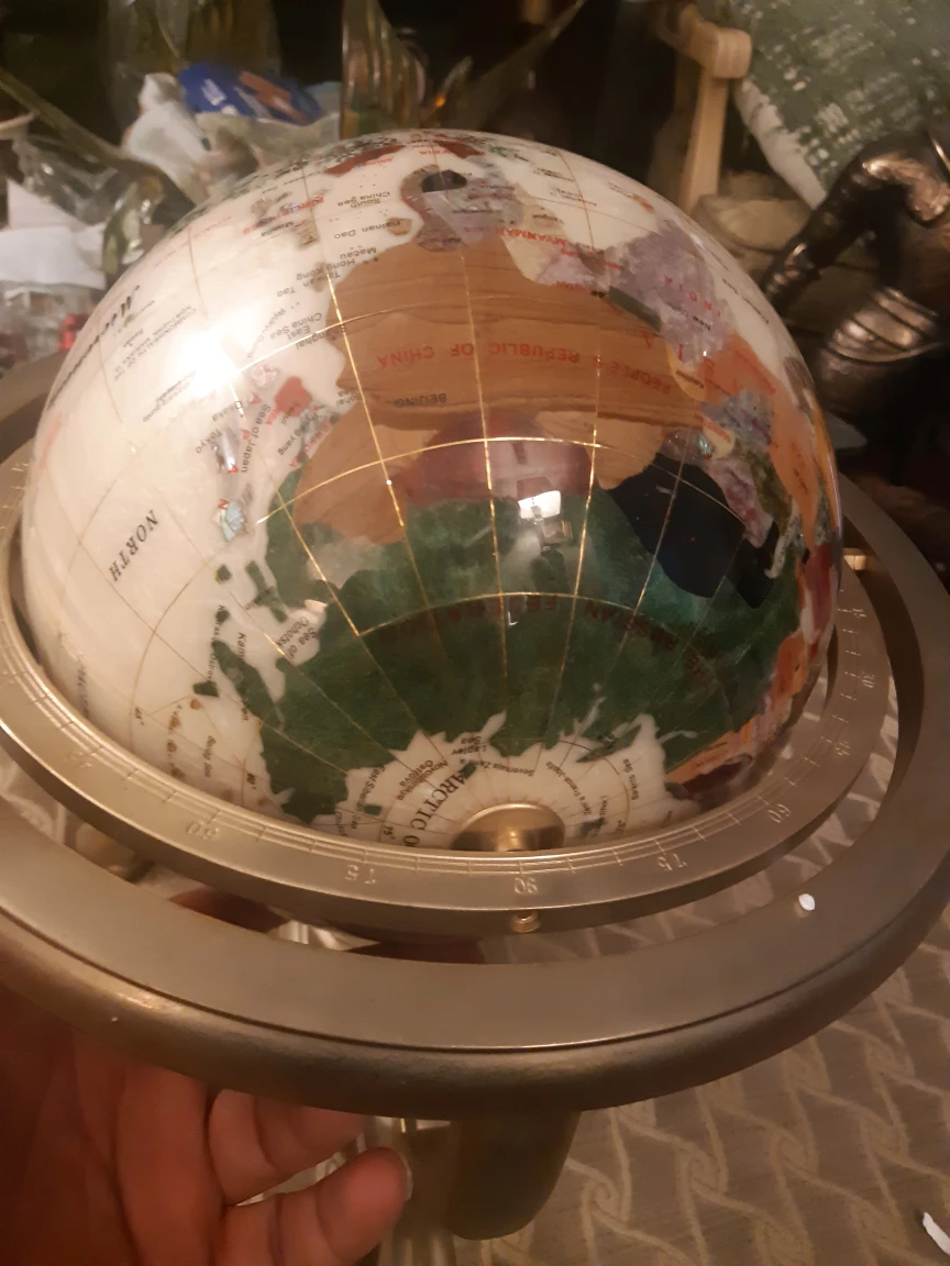 Gemstone Globe with 24K Gold Plated Base - photo 3