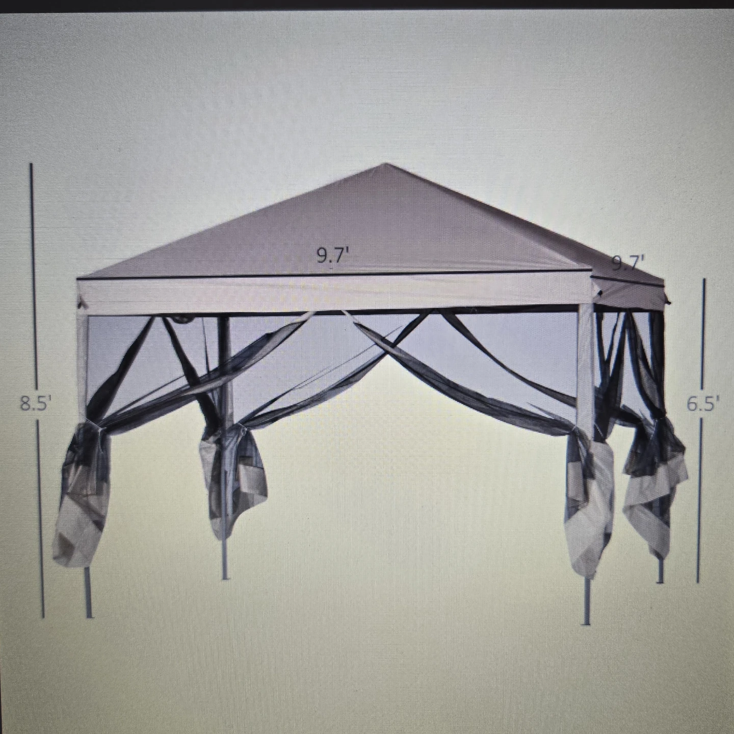 Pop Up Gazebo with Mesh Sidewalls