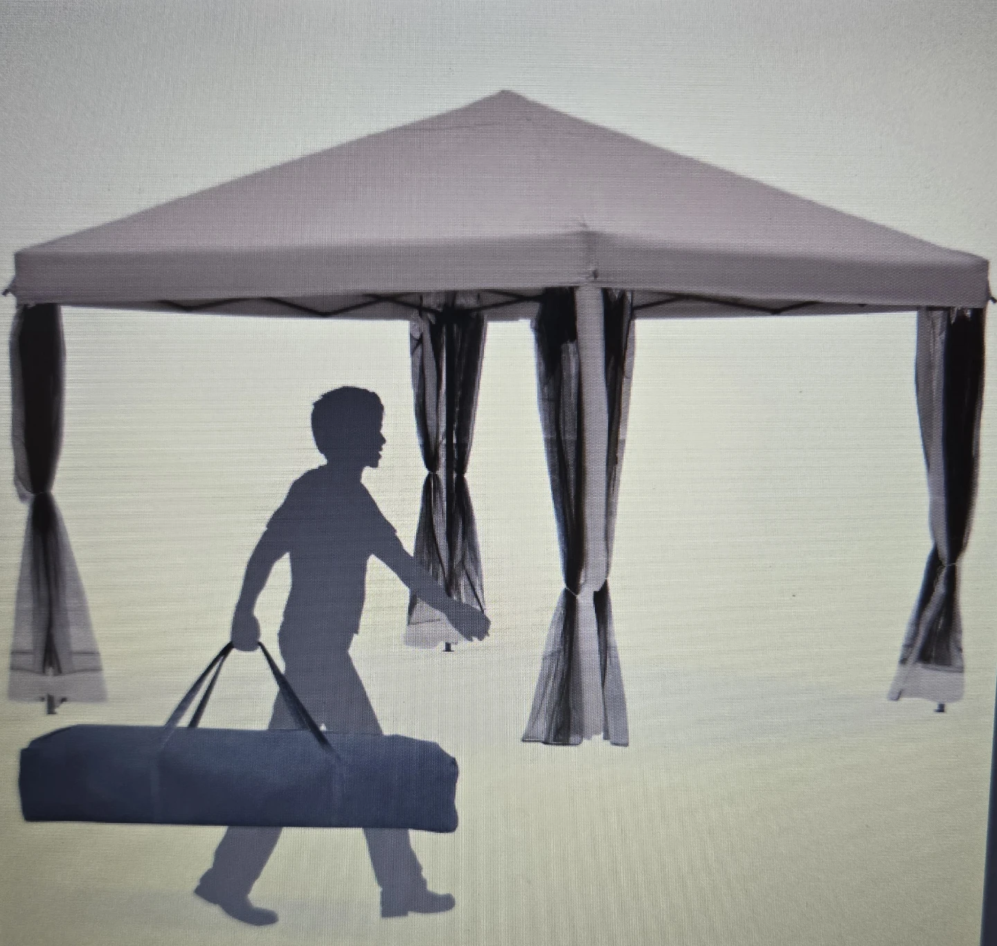 Pop Up Gazebo with Mesh Sidewalls - photo 2