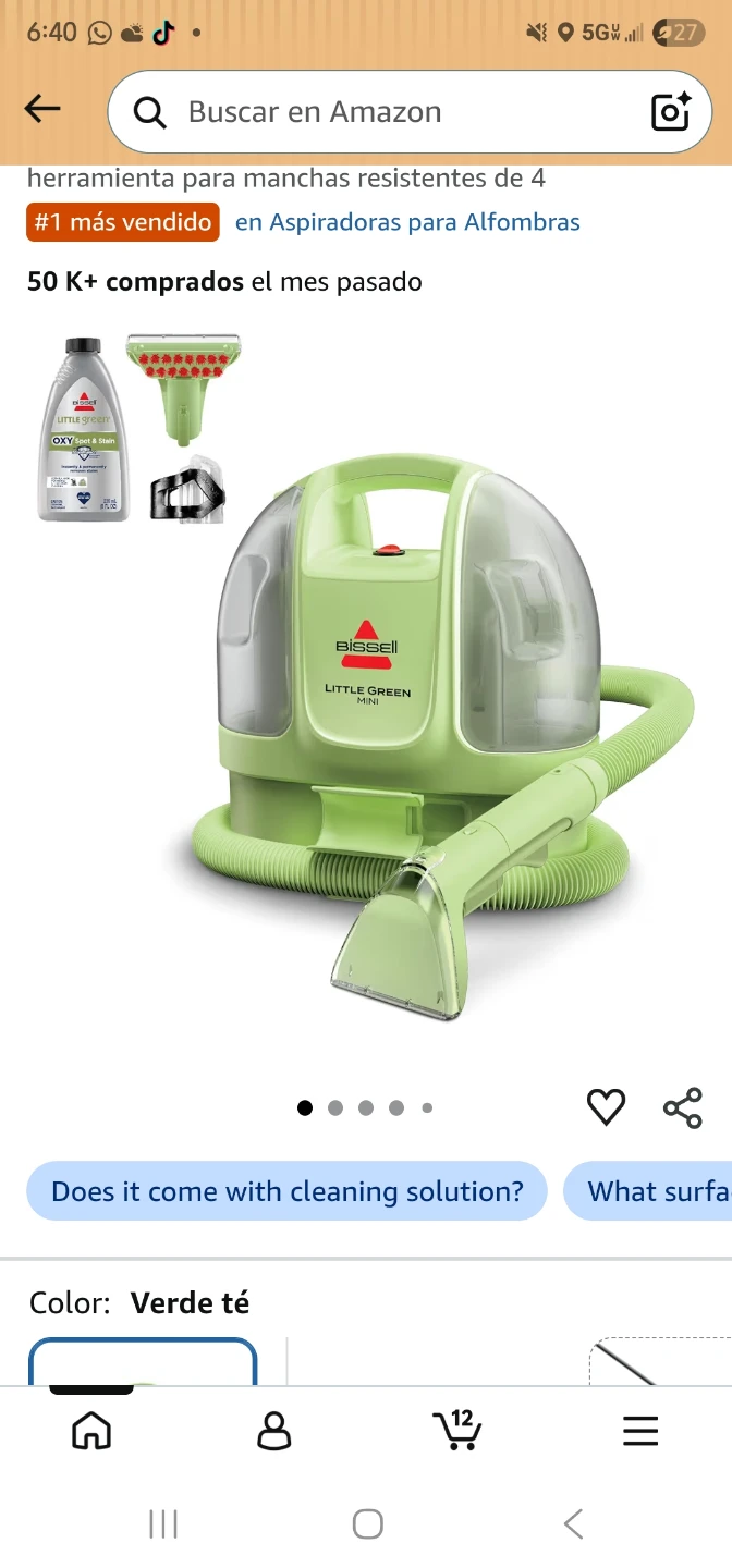 Bissell Little Green Mini Portable Carpet & Upholstery Cleaner - photo 3