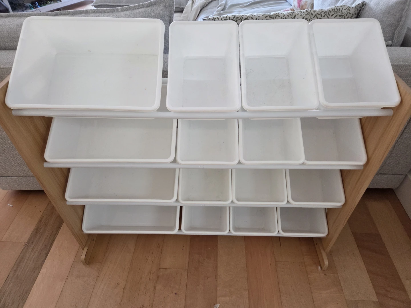 White Toy Organizer Shelf