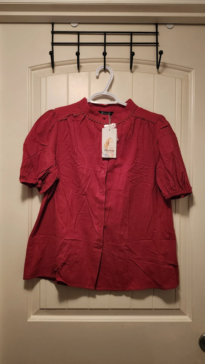 Pretty Garden Red Blouse