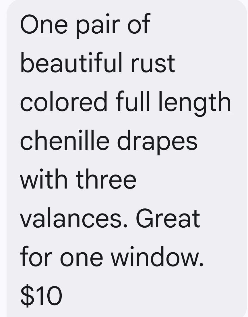 Chenille Drapes with Valances - photo 3