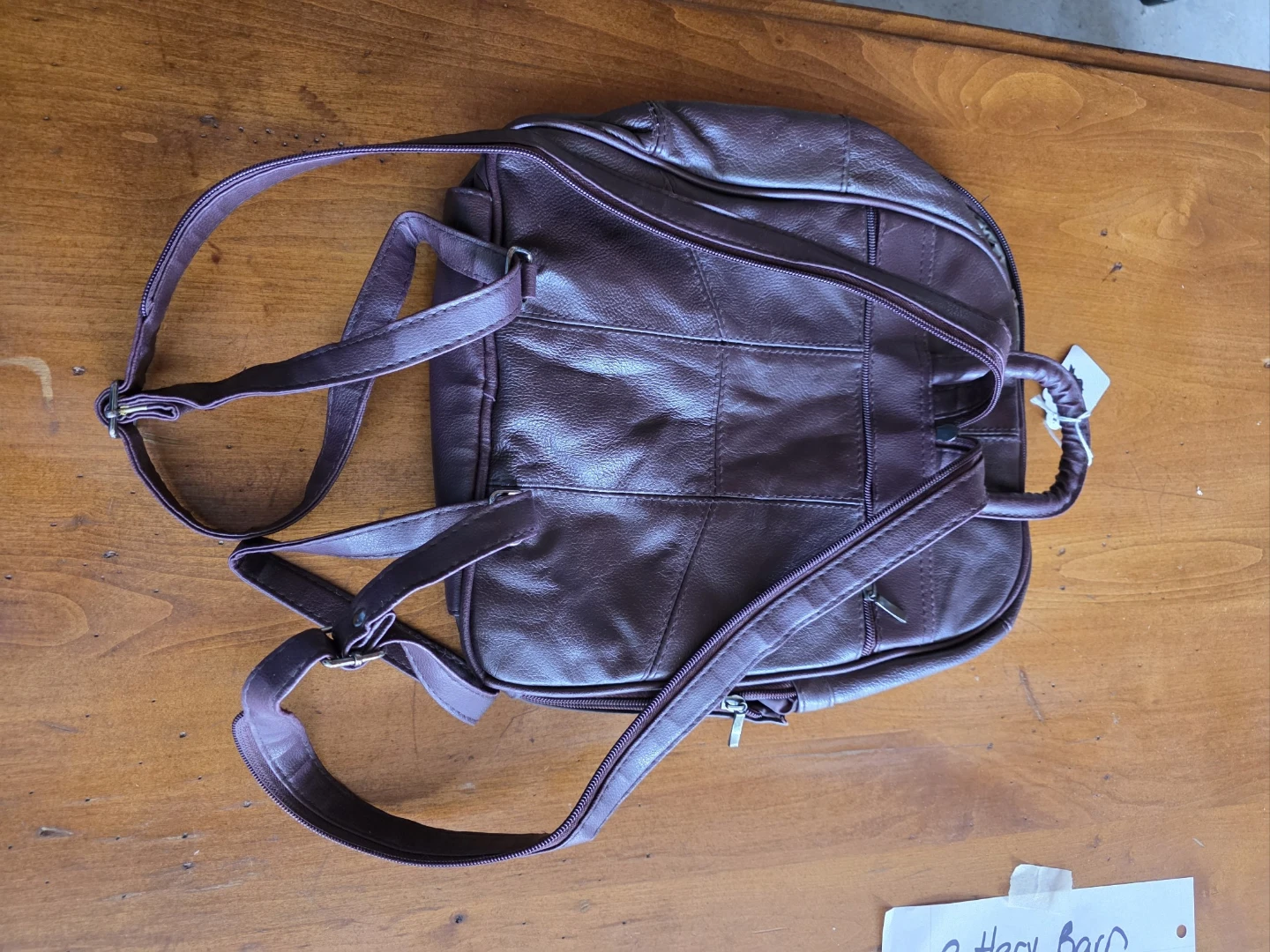 Purple Leather Backpack - photo 2