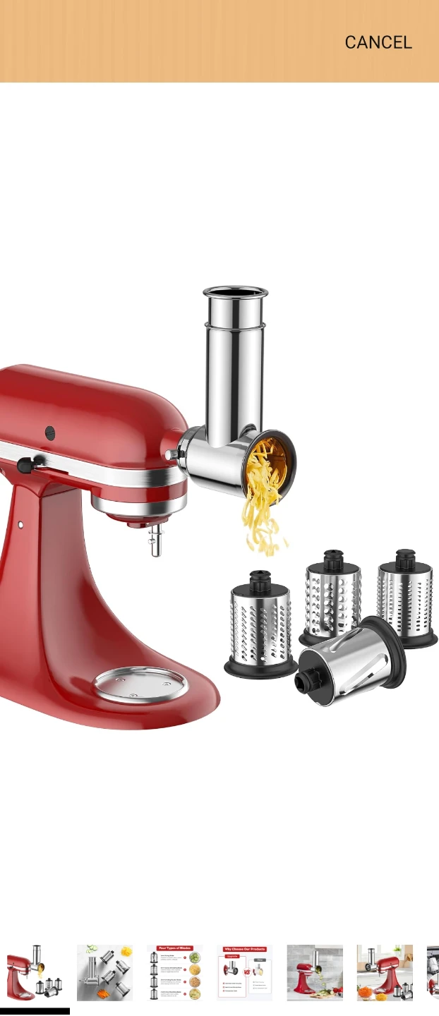 KitchenAid Stand Mixer Food Grinder Attachment Set