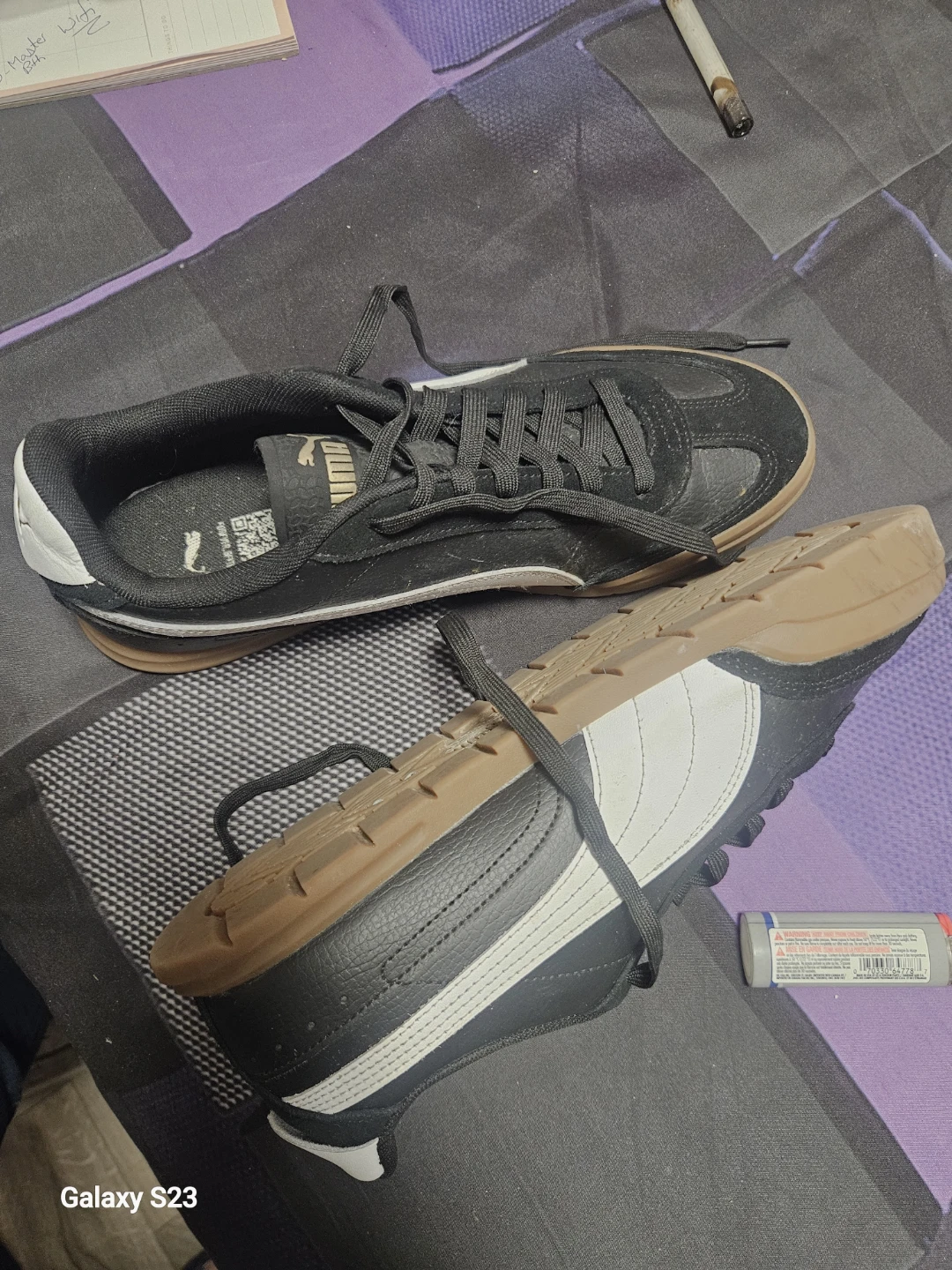 Puma black and white athletic shoes - photo 4