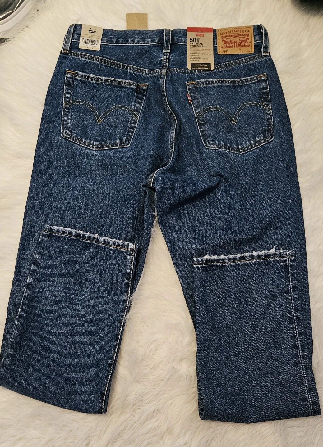 Women's Levi's 501 Original Distressed Jeans 29x30 - photo 4