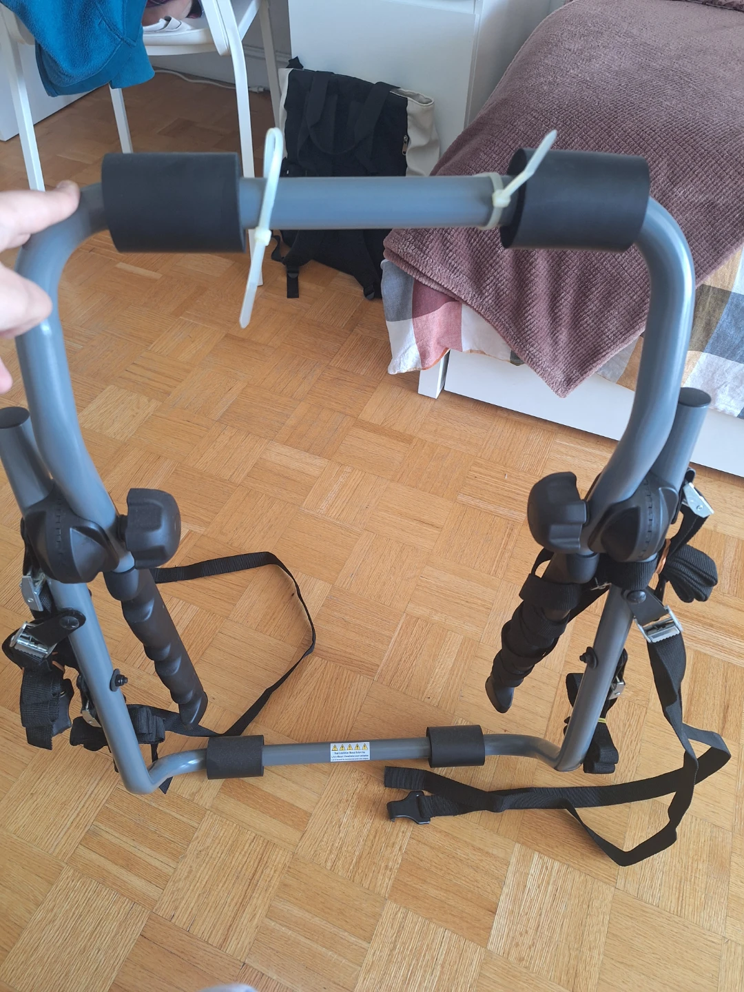 Grey Trunk Mount Bike Rack with Straps