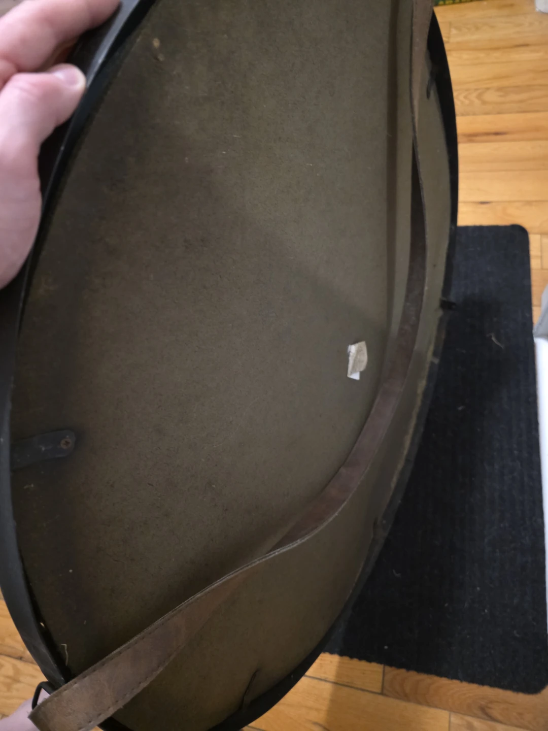 Heavy Oval Mirror with Leather Strap - photo 2