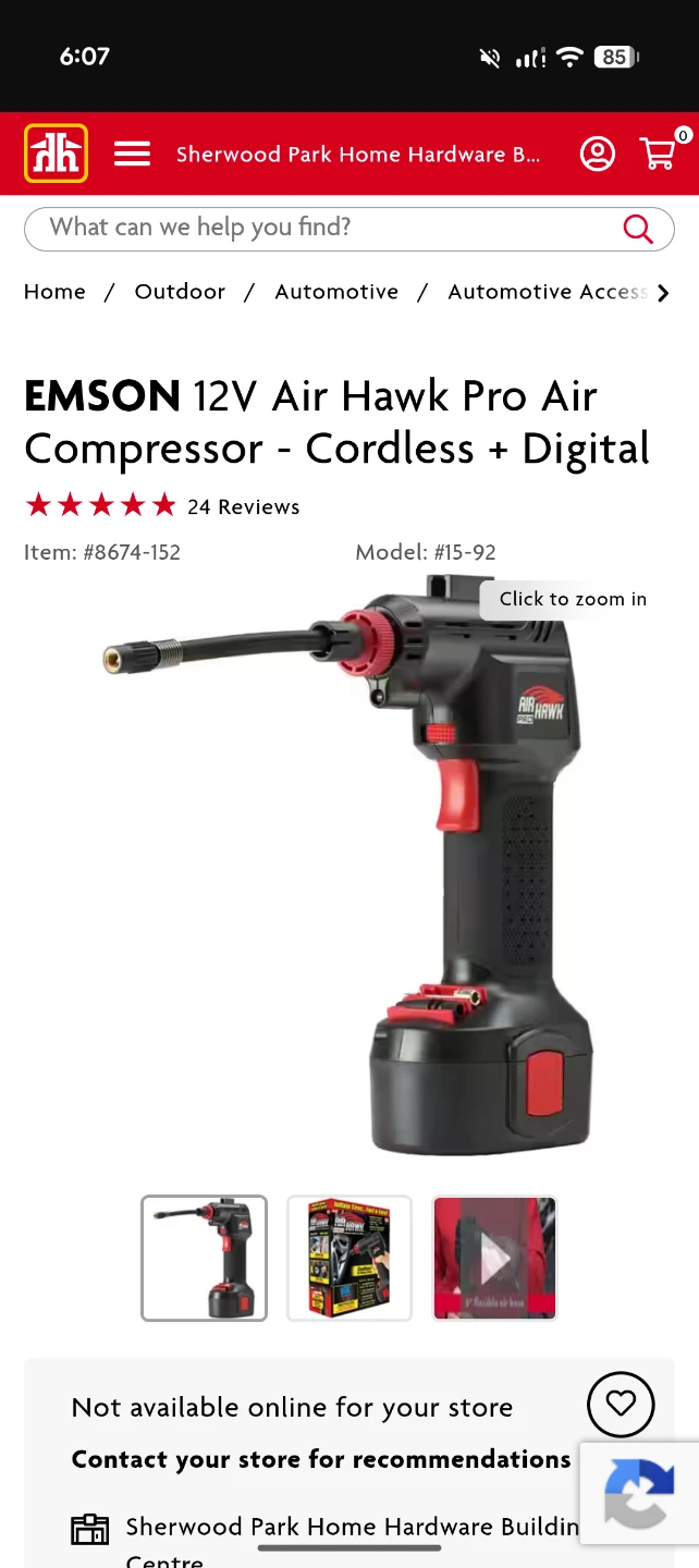 EMSON 12V Air Hawk Pro Air Compressor - photo 3