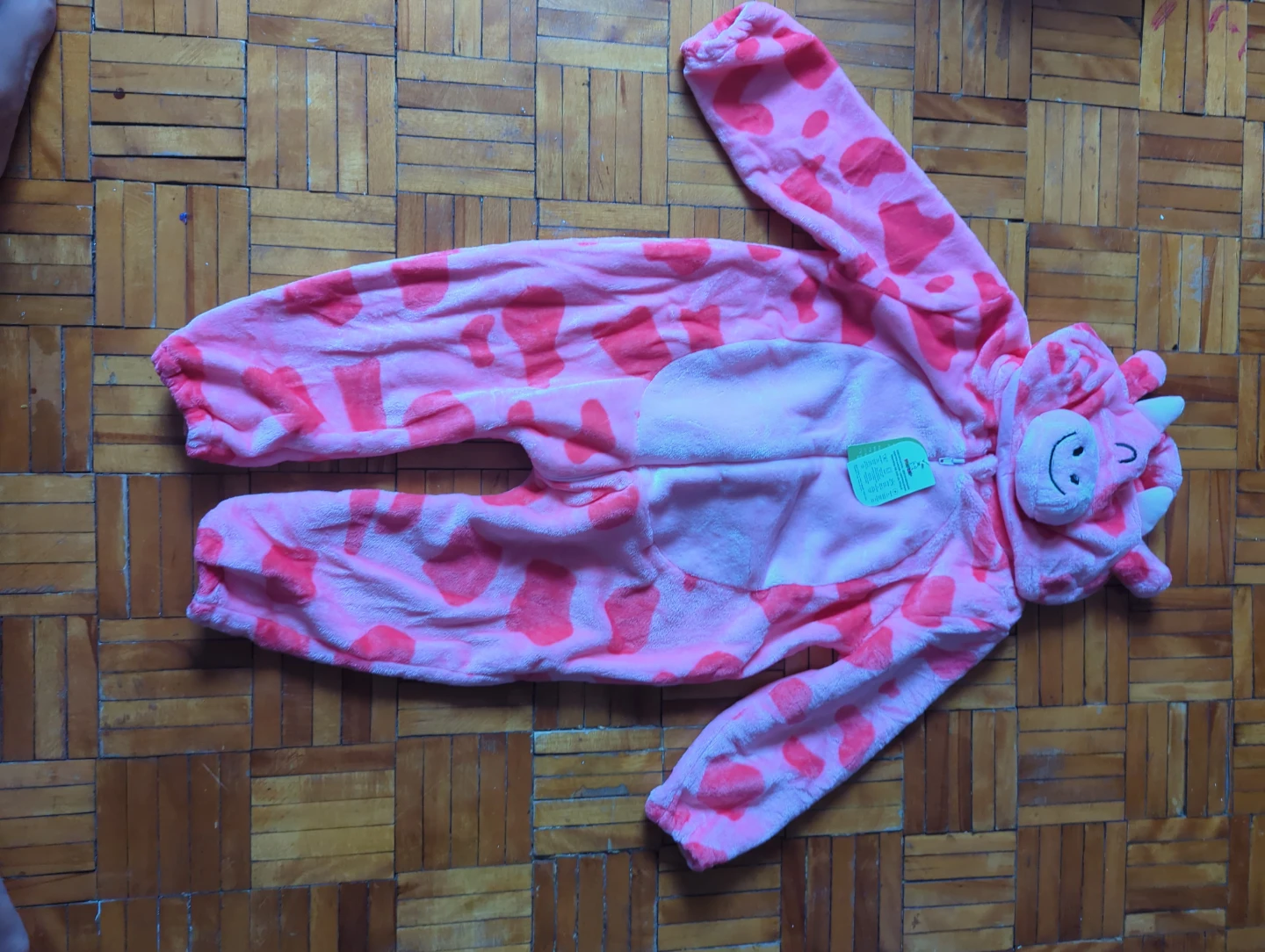 Kids Pink Cow Costume Pajamas