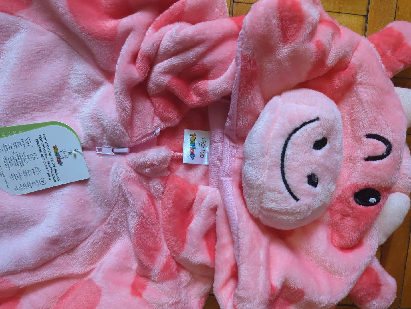 Kids Pink Cow Costume Pajamas - photo 2