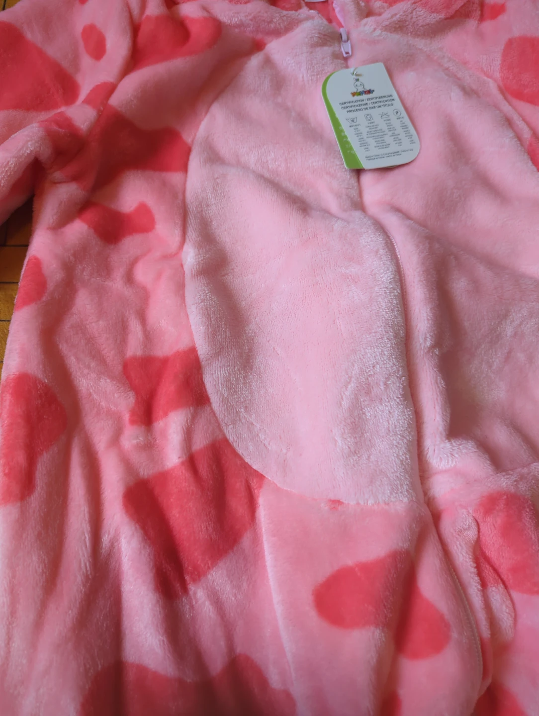 Kids Pink Cow Costume Pajamas - photo 3