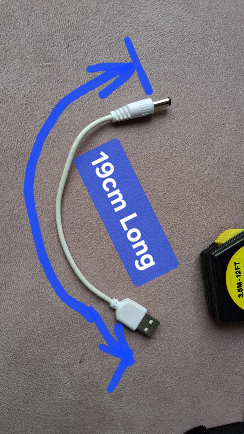 USB 2.0 A Male to DC 5.5x2.1mm 5 Volt DC Connector Barrel Jack - photo 2