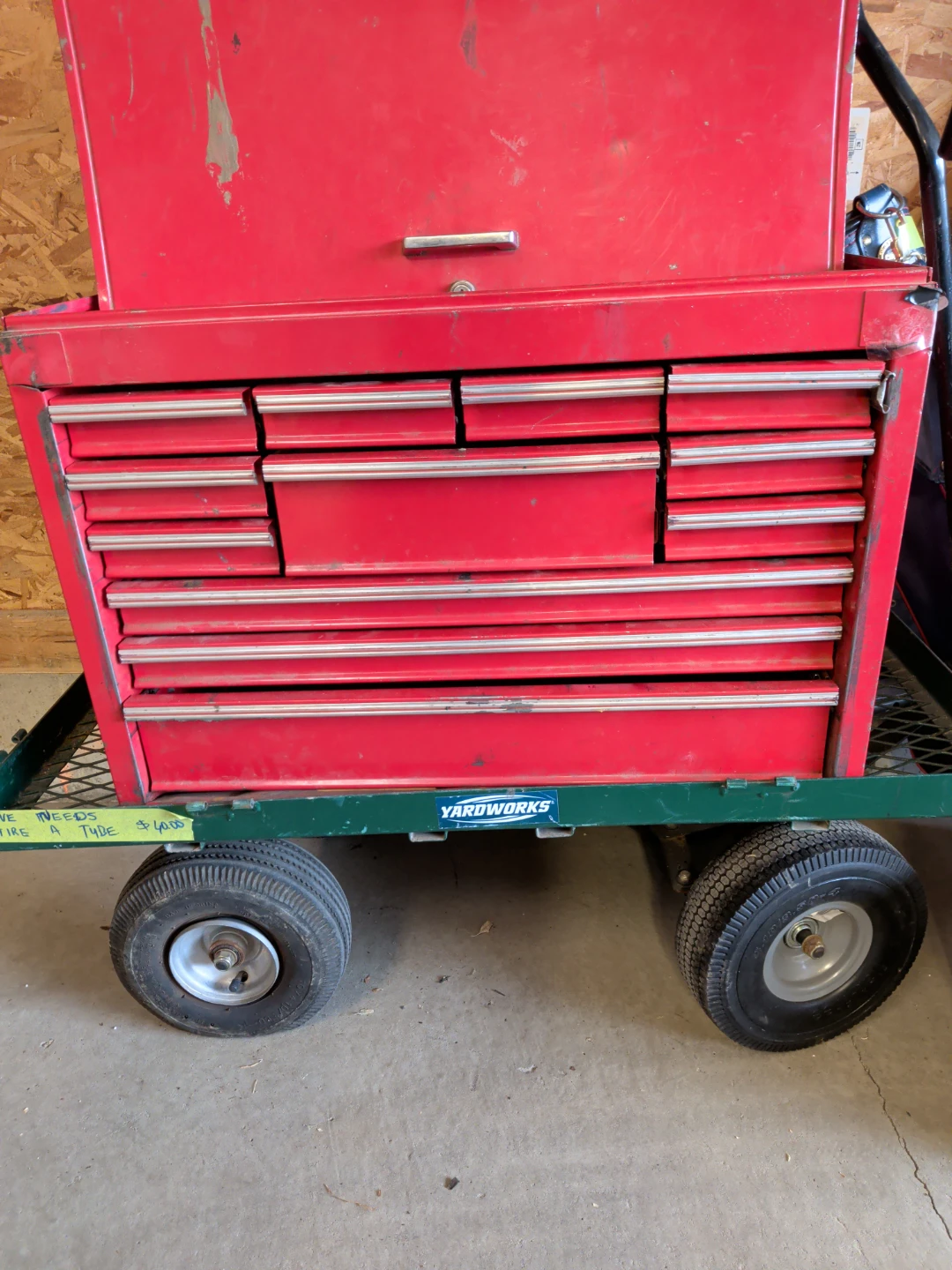 Red Tool Chest Cart