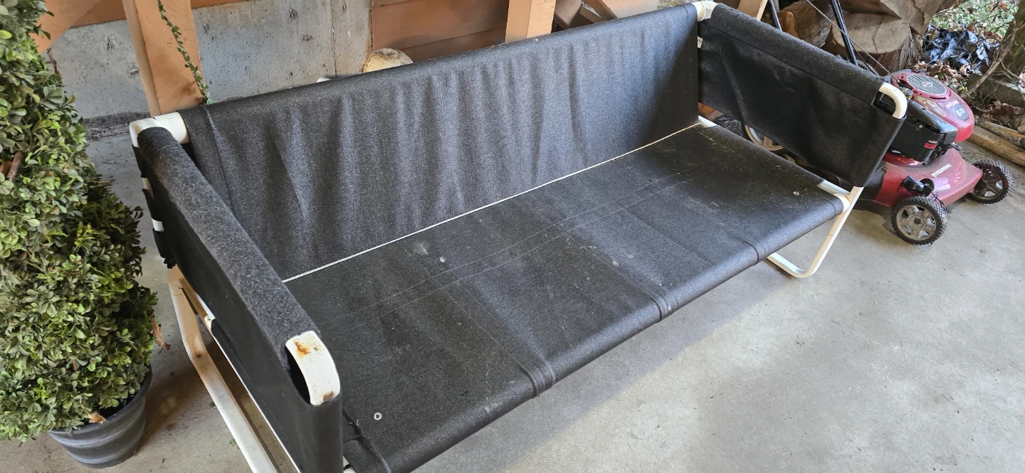 Black  outdoor sofa