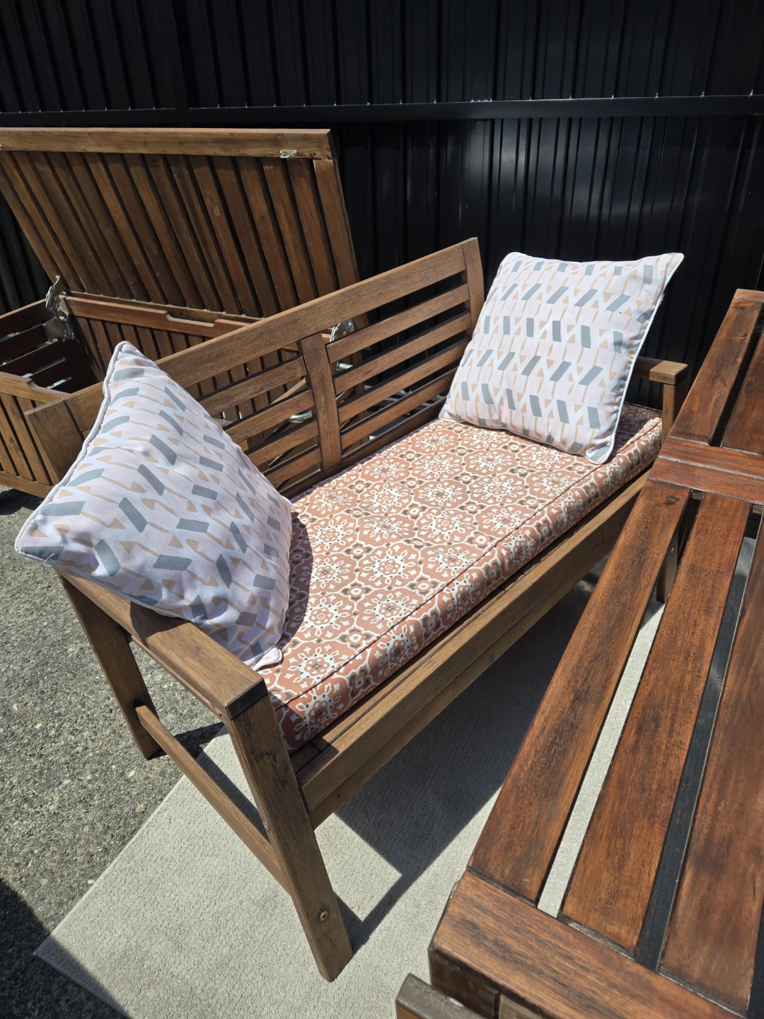 Newly refinished ikea applaro patio set - photo 3