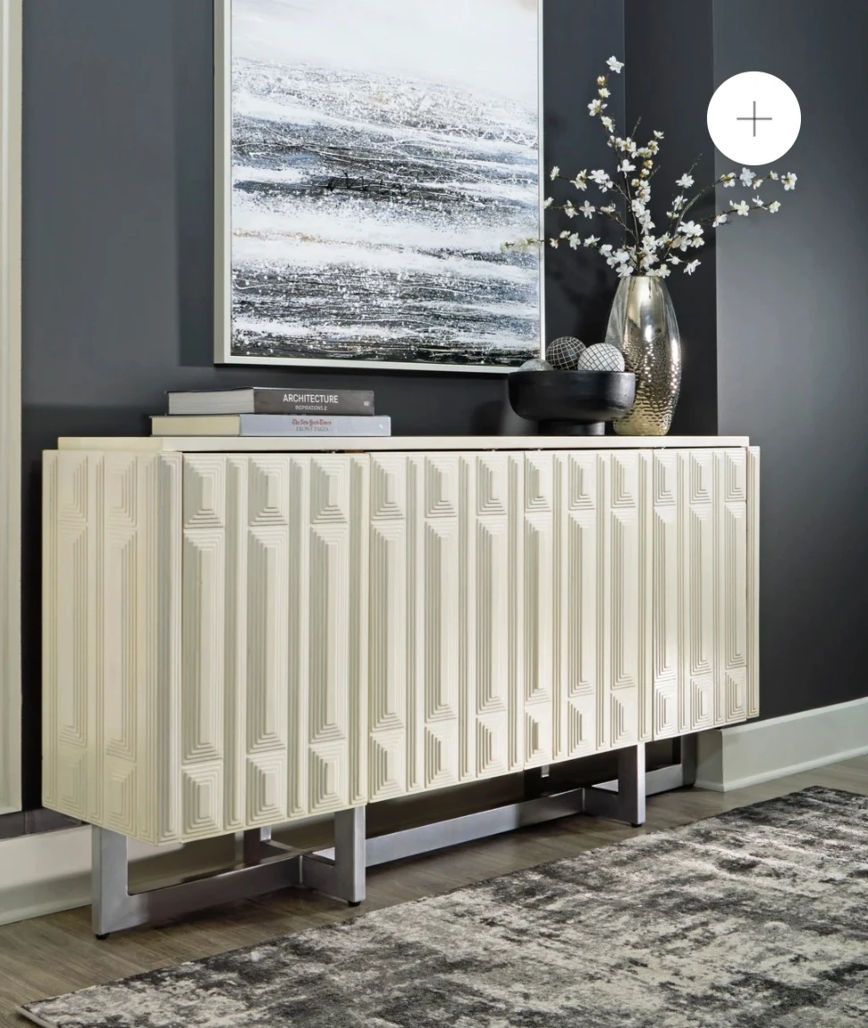 Ornawel Accent Cabinet - Distressed White